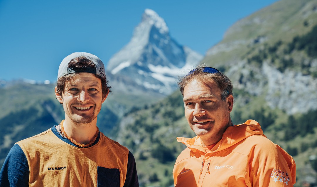Reporter Matthias Lüscher steigt mit dem Zermatter Bergführer Anjan Truffer aufs Matterhorn.